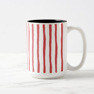 Tasse 2 Couleurs Rouge de bande minimale