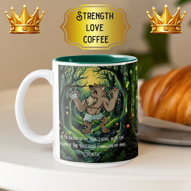 Tasse 2 Couleurs Roulful Rougarou Force Inspirationnelle (Créateur téléchargé)