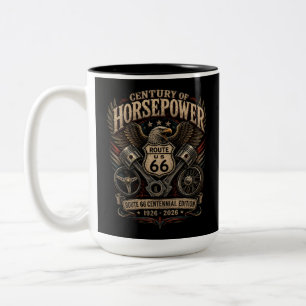Tasse 2 Couleurs Route 66 Eagle Centennial Garage Café de style