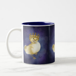 Tasse 2 Couleurs Royal Quackery : Canard jaune avec Couronne or