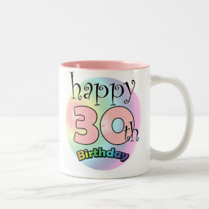 Tasse 2 Couleurs Roze Joyeux 30e anniversaire