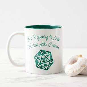 Tasse 2 Couleurs RPG Critmas   Lime Green Tabletop Role Player Dice