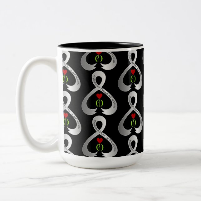 Tasse 2 Couleurs Ruban de sensibilisation de Parkinson (Gauche)