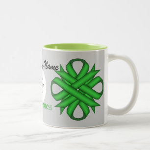 Tasse 2 Couleurs Ruban de trèfle vert Tmpl par Kenneth Yoncich