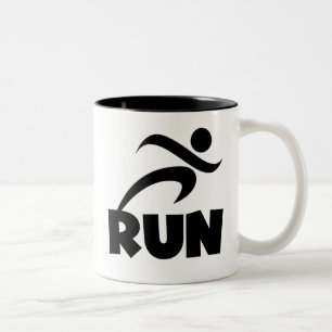 Tasse 2 Couleurs RUN noir