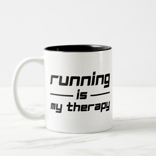 Tasse 2 Couleurs Running Is My Therapy (Gauche)