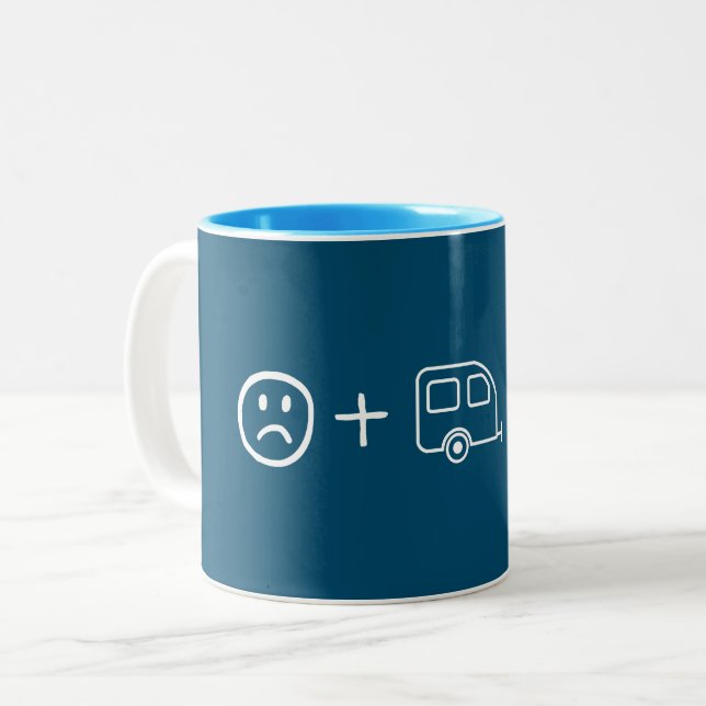 Tasse 2 Couleurs RVing vous rend heureux (Devant gauche)