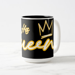 Tasse 2 Couleurs Sa typographie de la lumière Queen Neon