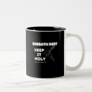 Tasse 2 Couleurs Sabbath Repos Gardez-Le Saint Design Graphique