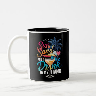 Tasse 2 Couleurs Sable de soleil et un verre dans ma croisière sur