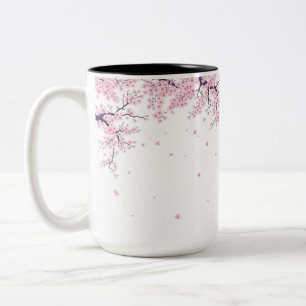 Tasse 2 Couleurs Sac en toile Art Japonais Sakura Fleur de Cerisier