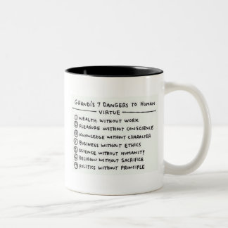 Tasse 2 Couleurs Sagesse de Gandhi