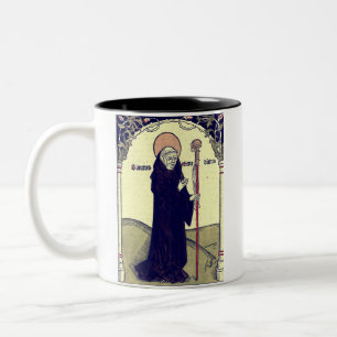Tasse 2 Couleurs Saint Benoît de Nursie Patron de l'Europe Catholiq