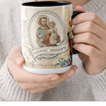 Saint Joseph Jésus Vintage Mémorare de prière cath