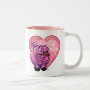 Tasse 2 Couleurs Saint Valentin au cochon