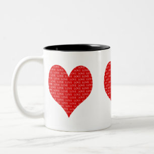 Tasse 2 Couleurs Saint Valentin Coeur