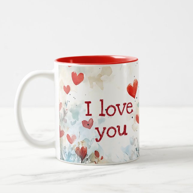 Tasse 2 Couleurs Saint Valentin Gnome (Gauche)