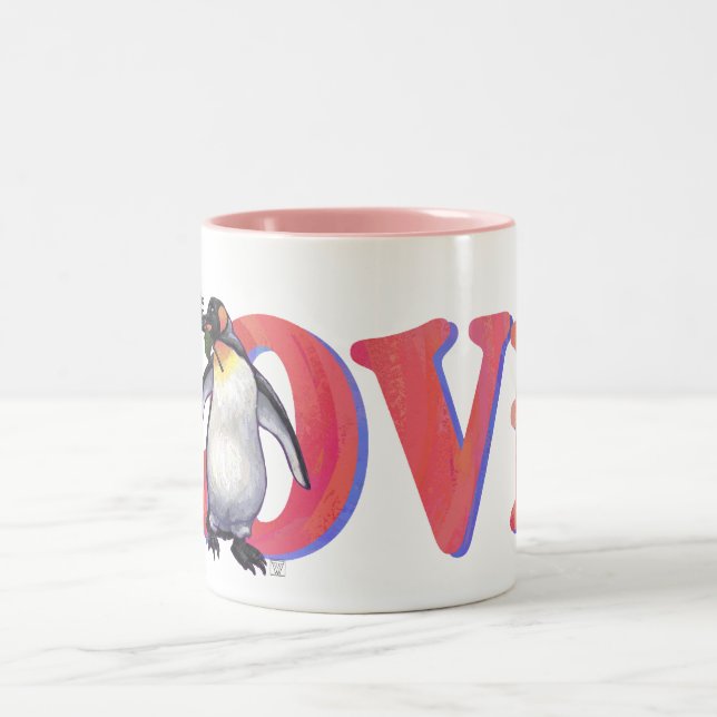 Tasse 2 Couleurs Saint-Valentin Penguin (Centre)