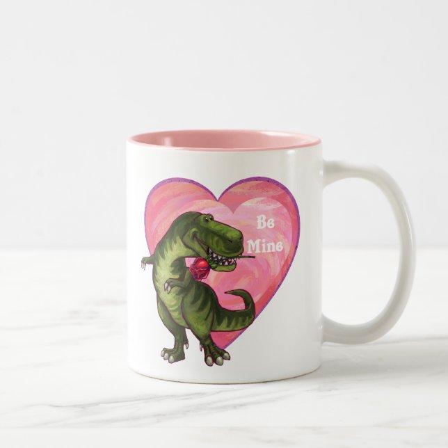 Tasse 2 Couleurs Saint Valentin Tyrannosaurus (Droit)