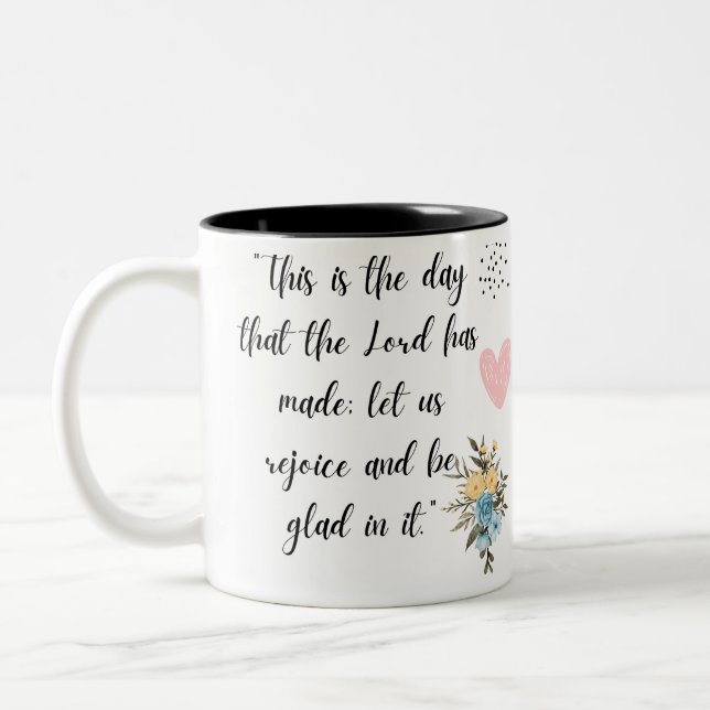 TASSE 2 COULEURS SALMS 118:24 (Gauche)