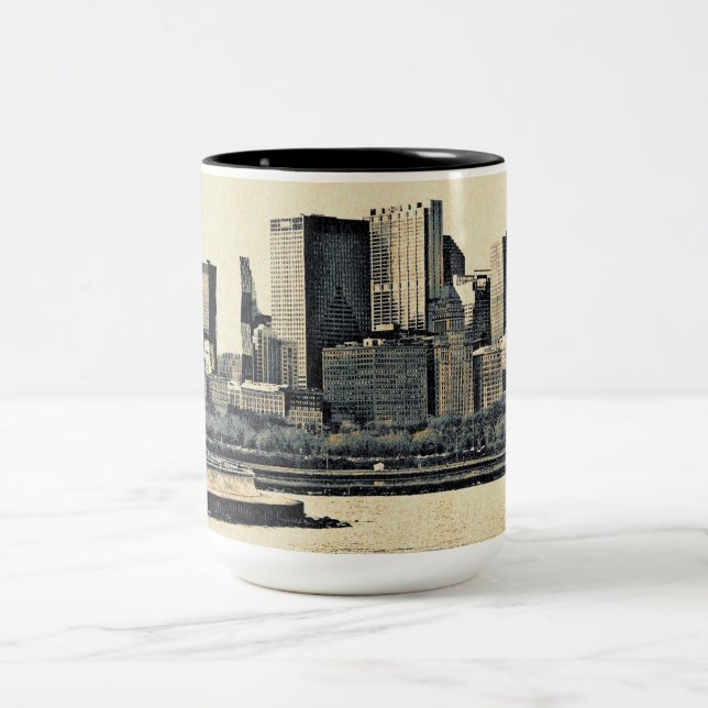 Tasse 2 Couleurs Salutations de Chicago (Centre)