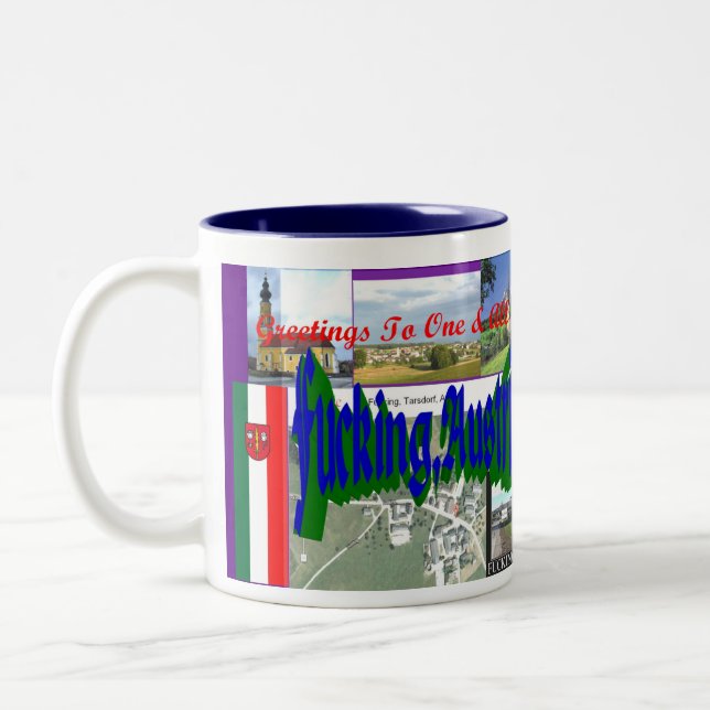 Tasse 2 Couleurs Salutations de F*cking, Autriche (Gauche)