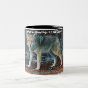 Tasse 2 Couleurs Salutations de Noël Mon Vieux Coyote