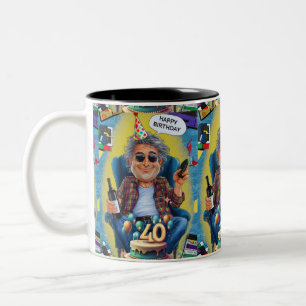 Tasse 2 Couleurs Salutations jusqu'à 40 ans