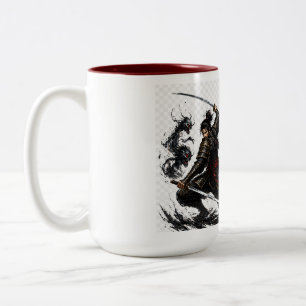 Tasse 2 Couleurs Samouraï Combattez Vos Démons Motivationnel