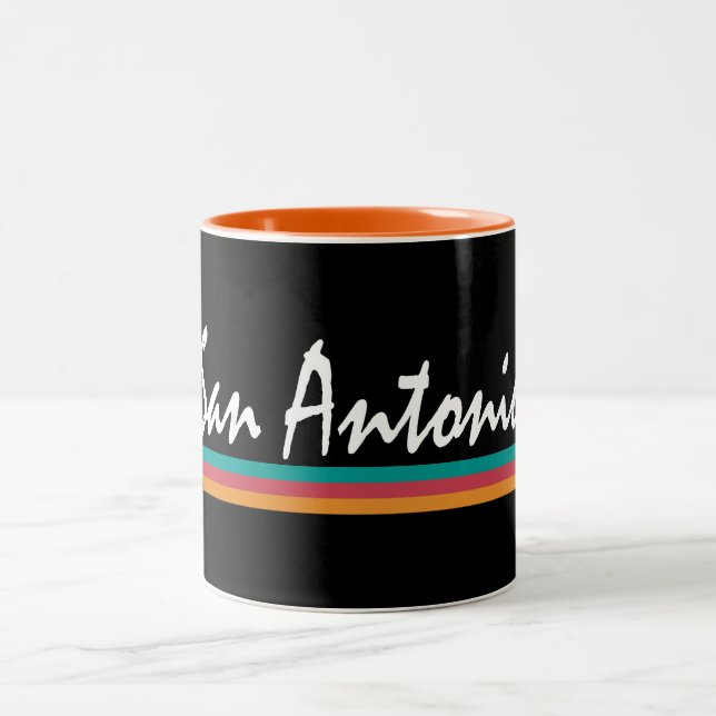 Tasse 2 Couleurs San Antonio Texas Fiesta Colonnes (Centre)