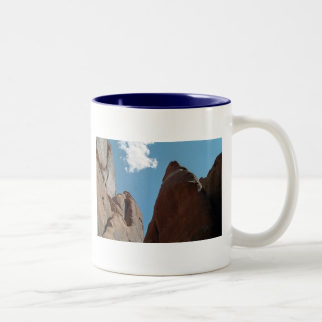 Tasse 2 Couleurs Sandstone Rock Fins Utah Desert Photo (Droit)