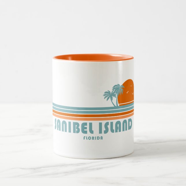 Tasse 2 Couleurs Sanibel Island Floride palmiers solaires (Centre)