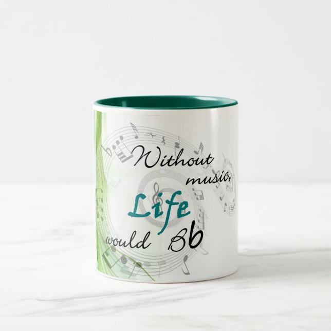 Tasse 2 Couleurs Sans musique, la vie Bb (Centre)