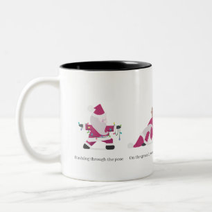 Tasse 2 Couleurs Santa Claus Yoga Fête Jingle Noël Méditer
