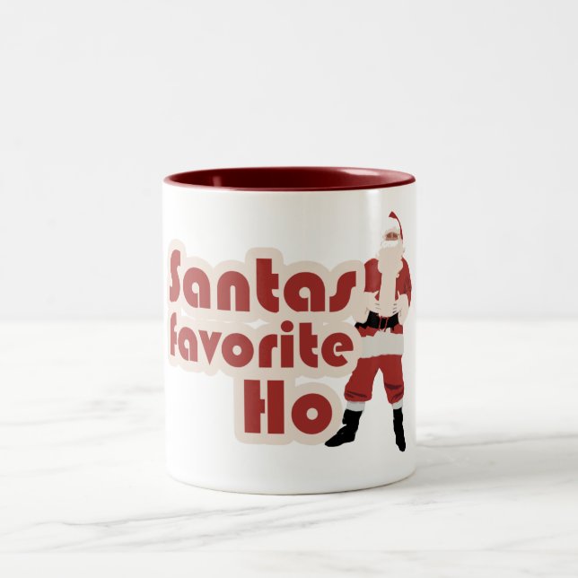 Tasse 2 Couleurs Santas Favori Ho Drôle Noël (Centre)