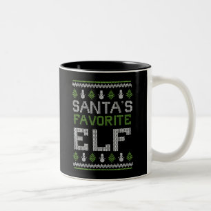 Tasse 2 Couleurs Santa's Favorite Elf
