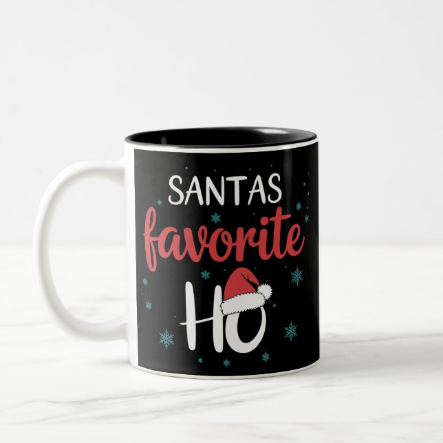 Tasse 2 Couleurs Santa's Favorite Ho Christmas Matching Holiday  (Gauche)