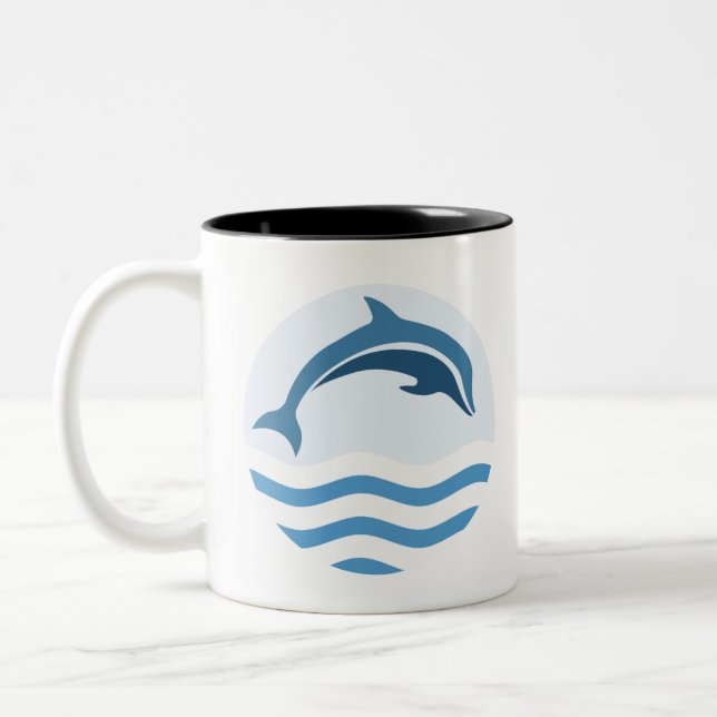 Tasse 2 Couleurs Sauter le dauphin (Gauche)