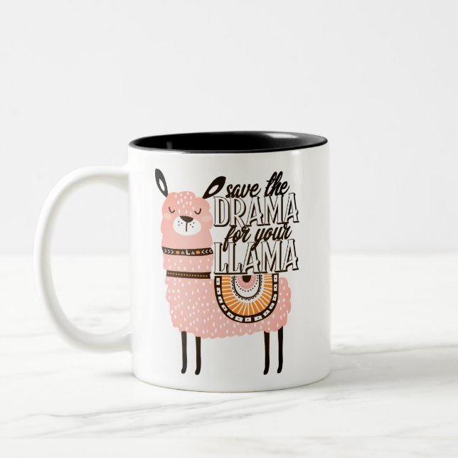 Tasse 2 Couleurs Sauvez le drame pour votre lama (Gauche)