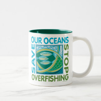 Tasse 2 Couleurs Sauvez nos océans - Arrêtez la surpêche