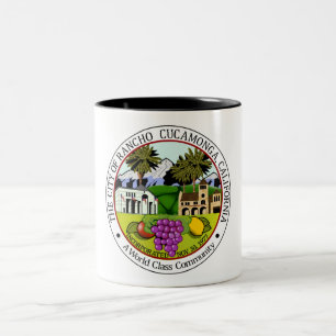 Tasse 2 Couleurs Sceau de la ville de Rancho Cucamonga (Californie)
