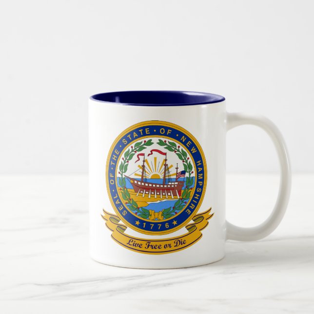 Tasse 2 Couleurs Sceau du New Hampshire (Droit)