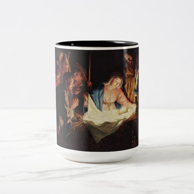 Tasse 2 Couleurs Scène de la Nativité (Centre)