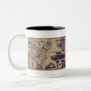 Tasse 2 Couleurs Schéma des réservoirs