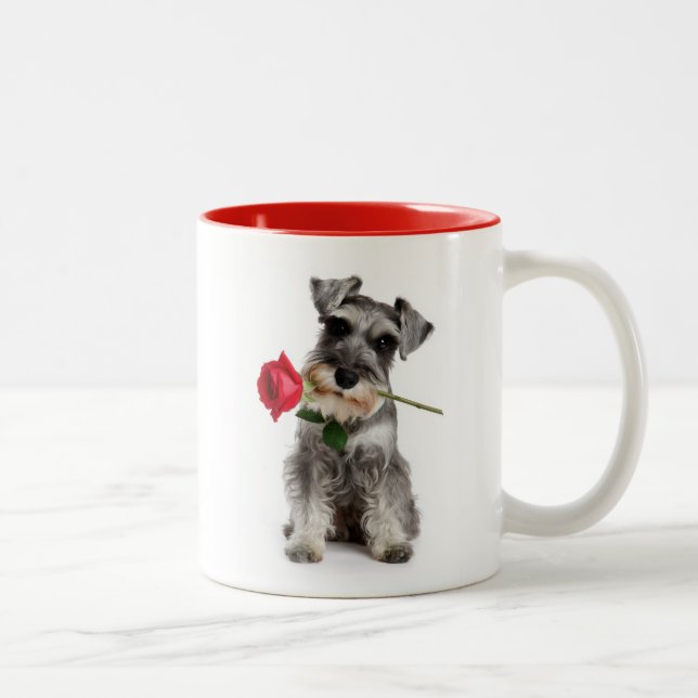 Tasse 2 Couleurs Schnauzer Love (Droit)