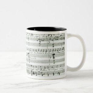 Tasse 2 Couleurs Score manuscrit 'de DEM d'aus de fragment