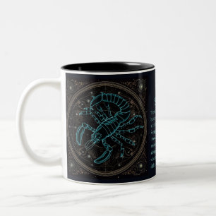 Tasse 2 Couleurs Scorpio Anniversaire Ajouter un nom sept à oct Thé