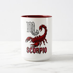 Tasse 2 Couleurs Scorpion Zodiaque Glycé Chrome Scorpion Cristallin