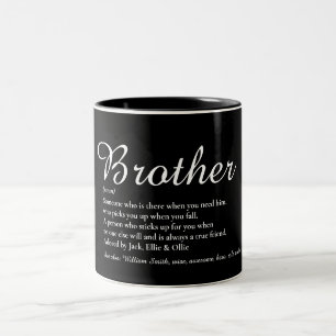 Tasse 2 Couleurs Script Amusant Moderne Cool Meilleur Frère Définit