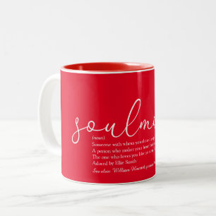 Tasse 2 Couleurs Script Love Coeur Soulmate Définition